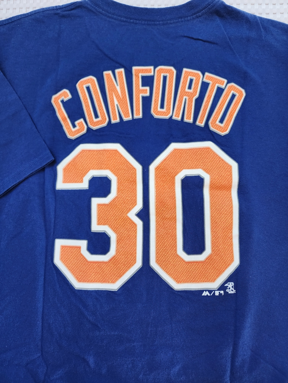 Mets, Michael Conforto #30 Majestic Blue Tee. XXL